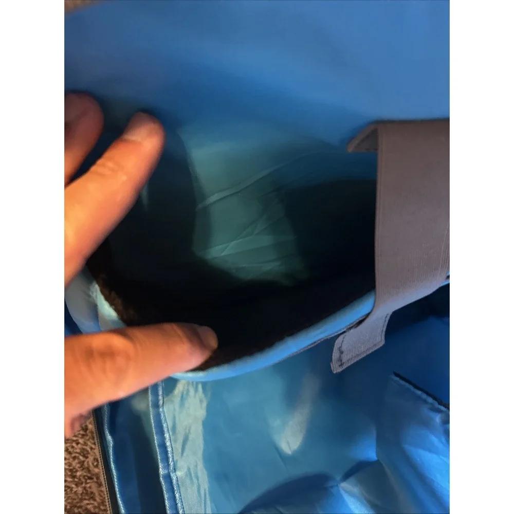 Microsoft Padded Laptop Backpack Strap Multiple Pockets Zip Blue Gray 18